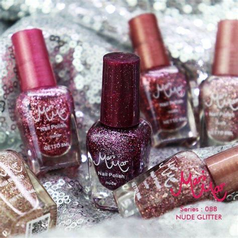 Marimar Nail Polish Nude Colors With Glitter Kutek Cat Kuku Krem Pernik Lazada Indonesia