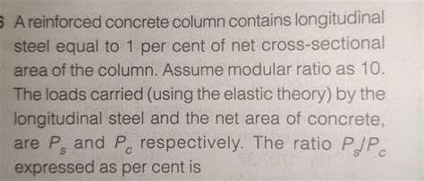 Answered A Reinforced Concrete Column Contains Bartleby