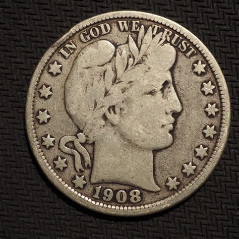 1908 D BARBER SILVER HALF DOLLAR NICE COIN FREE SHIPPING