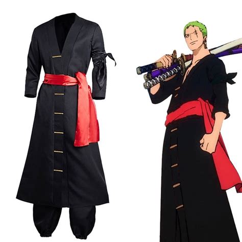 One Piece Zoro Cosplay Wano Country Roronoa Costume Kimono Outfits