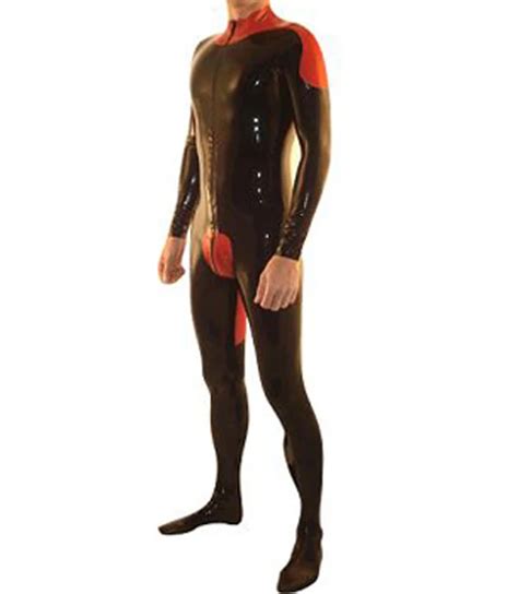 Fashion Sexy Full Body Latex Male Catsuits 100 Handmade Fetish Rubber