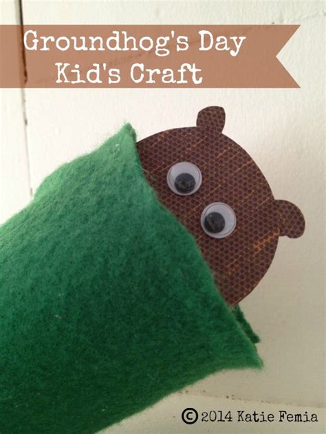 Groundhog Puppet A Groundhogs Day Craft For Kids