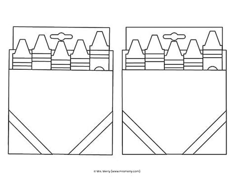 Crayons Printable Template Letter Banner Mrs Merry Coloring Home