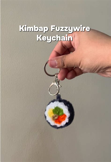 kimbap fuzzy wire keychain tutorial  beginners tiktok