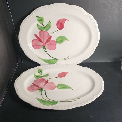 Floral Oval Platters Plates Heritage Ware Stetson Hand Painted X