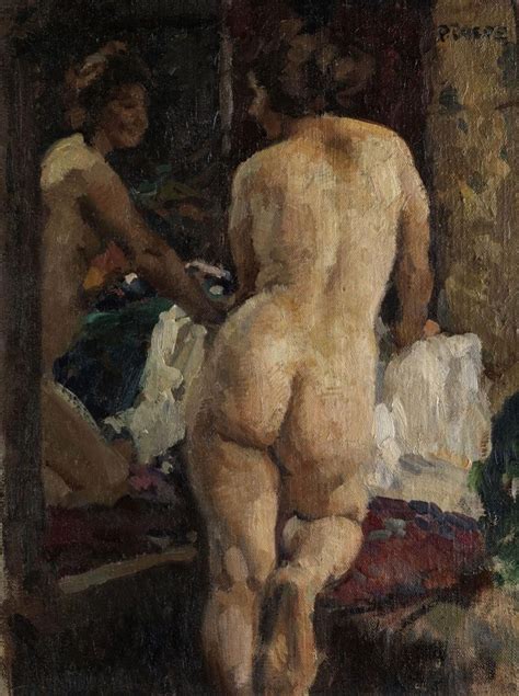 Nude At The Mirror Ocean S Bridge Oil Paintings