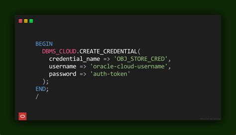 Oracle DBMS_CLOUD Package
