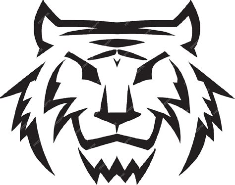 Premium Vector | A striped symbol of bravery a tiger emblem for your