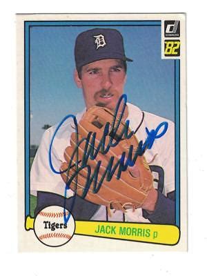 Jack Morris AUTOGRAPHED 1982 DONRUSS BASEBALL CARD SIGNED DETROIT