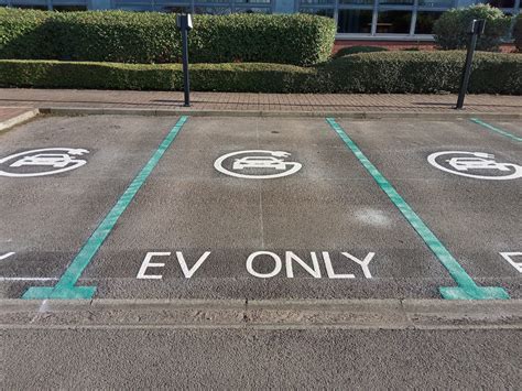 Ev Charging Bay Markings Highest Quality Thermoplastic Tarmac Parking