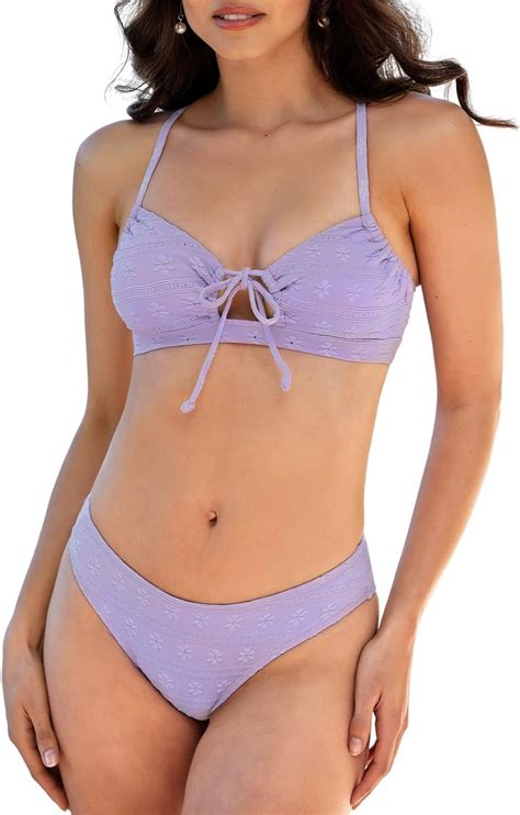 Amazon CUPSHE X Vanessa Women S Bikini Set Two Piece Swimsuits V Neck Low Rise Cutout