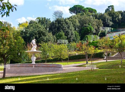 Fountain Statue In Boboli Gardens Florence Italy Stock Photo Alamy