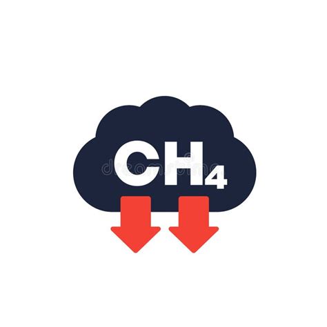 Methane Emissions CH4 Gas Icon Vector Art Stock Vector Illustration