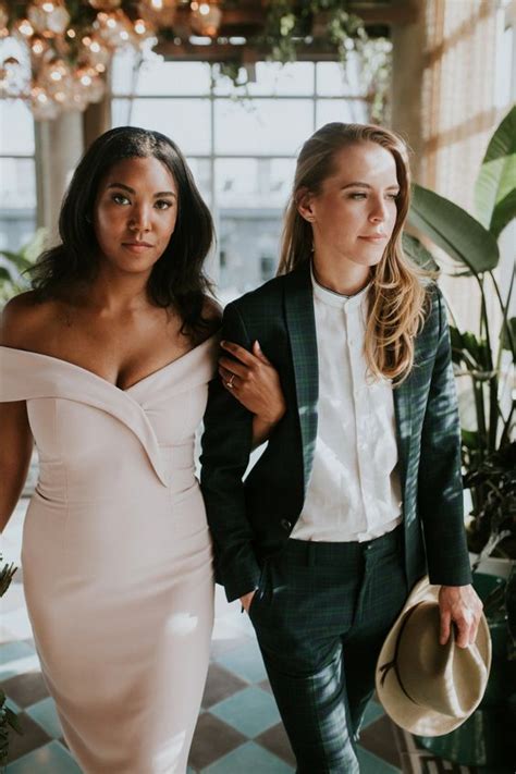 Chic Bridal Outfits For Same Sex Weddings Weddingomania