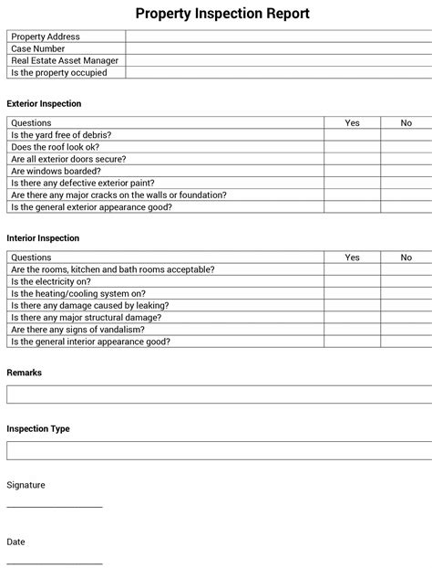 Inspection Report Template Sample | Template Samples