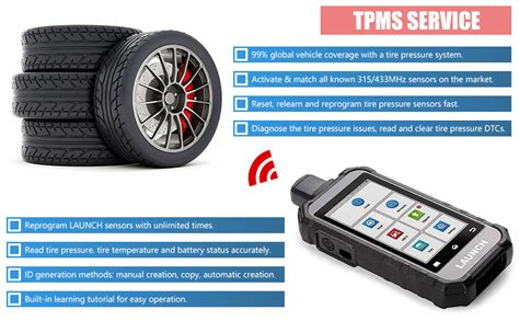 launch  creader tpms   tire pressure monitoring sensor