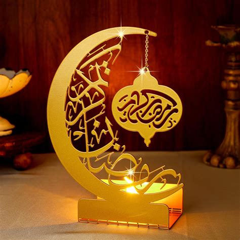 Glooglitter Eid Crafts Night Light 3D Metal Ramadan Eid Mubarak