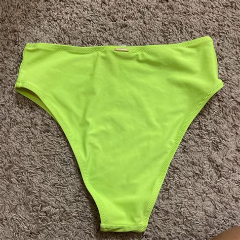 Neon Green Bikini Bottom Size Medium Brand Depop