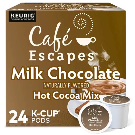 Café Escapes Milk Chocolate Hot Cocoa Keurig Single Serve K Cup Pods Count Walmart