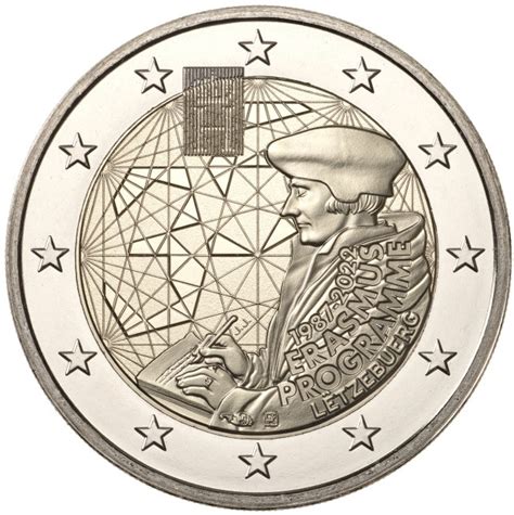 Luxemburg 2 Euro 2022 Erasmus Bijzondere 2 Euromunten Eurocoinhouse