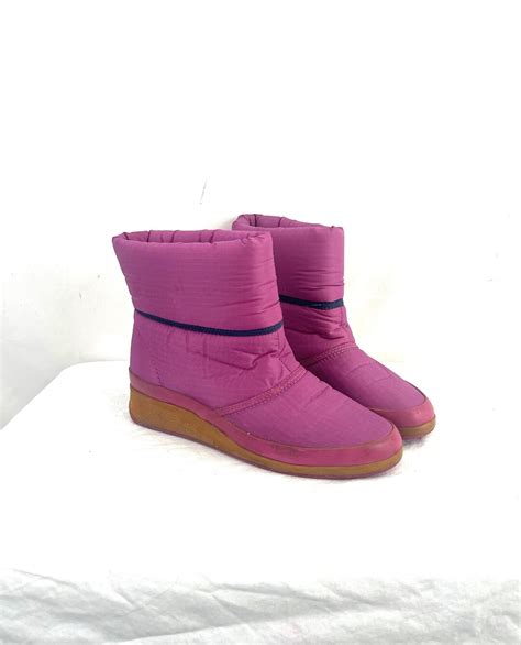 Vintage 1980s 80s Pink Sporto Ankle Duck Rain Boots Womens Size 7 Etsy