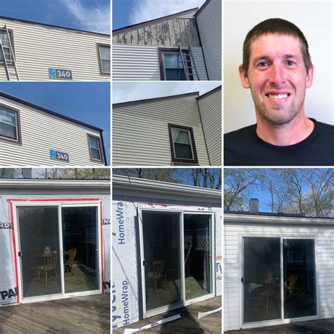 Many siding repairs and fixed leaks around sliding glass door – Carlson