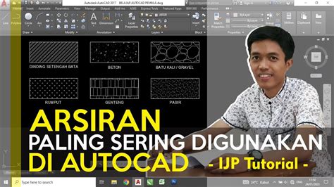 Arsiran Yang Paling Sering Digunakan Di Autocad Youtube