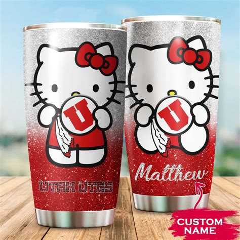 Buy Utah Utes Hello Kitty Custom Name Tumbler Homefavo