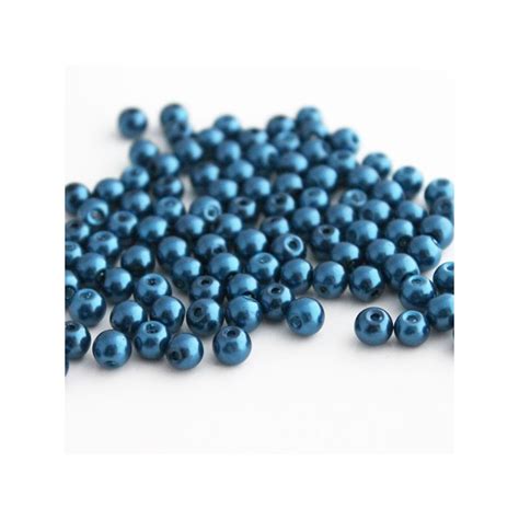 6mm Value Glass Pearl Beads Dark Bluebeading Supplies Ireland