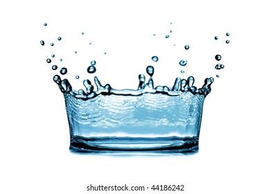 Water Splash Isolated On White Backgroundbeautiful Stock Photo