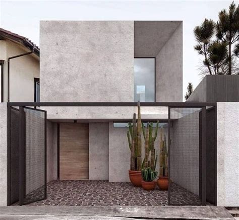 11 Desain Fasad Rumah Industrial Yang Impresif Hunian Unik Masa Kini