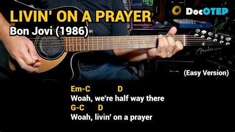 Livin' On A Prayer – Bon Jovi (Easy Guitar Chords Tutorial with Lyrics ...