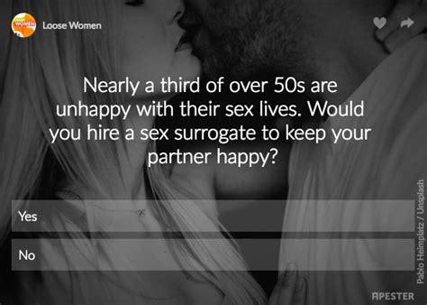 Loose Women On Twitter Poll Would You Hire A Sex Surrogate To Keep Your Partner Happy Https