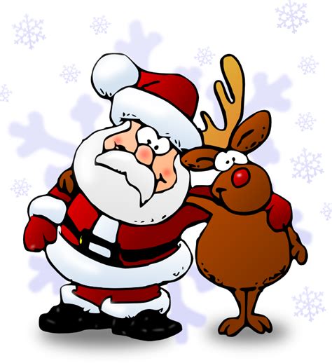 Santa Santa And Rudolph Cartoon Clipart Large Size Png Image PikPng