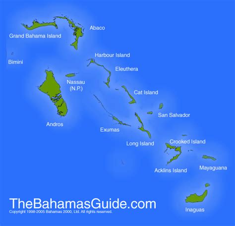 Bahamas Islands Map