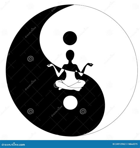 Yin Yang Symbol And Yoga Stock Vector Illustration Of Like