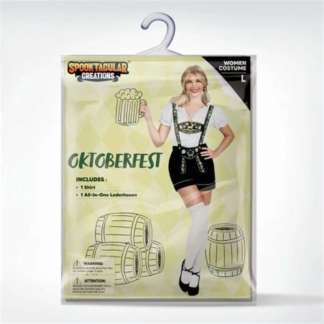 German Oktoberfest Beer Girl Costume Set For Adult Halloween Dress Up