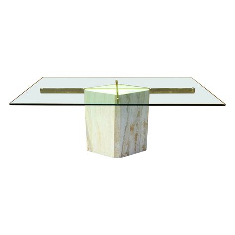 Italian Postmodern Travertine Dining Table Mid Century At 1stdibs