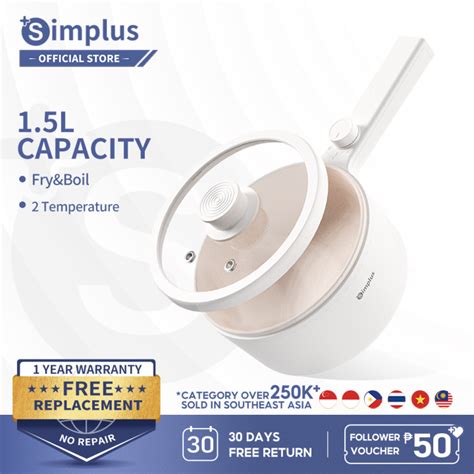 Simplus Rice Cooker Electric Cooker Pot Multifunctional Electric Cooker L Non Stick Hot Pot