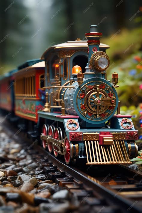 Premium AI Image | miniature train miniature train set toy train model ...