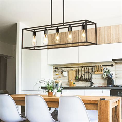 Williston Forge Primeau Light Black Kitchen Island Pendant