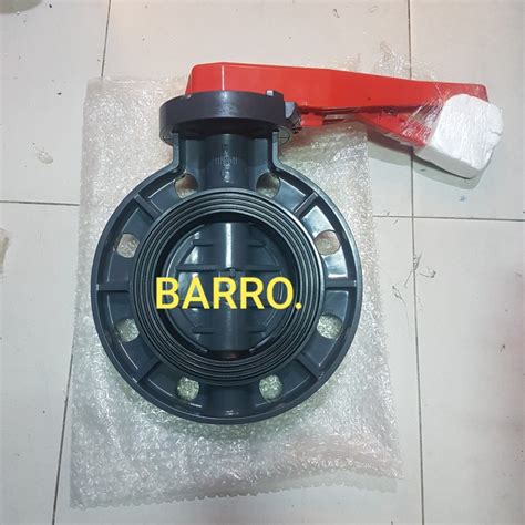 Jual Butterfly Valve PVC 4 Inch DN 100 Lever Fitting Pipa PVC Shopee