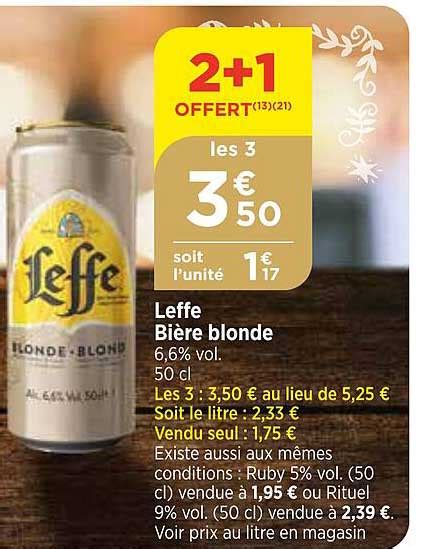 Promo Leffe Bière Blonde chez Maximarché iCatalogue fr