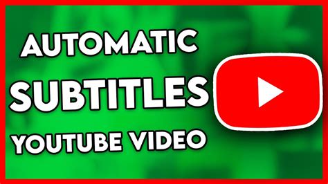 How To Add Automatic Subtitles To Youtube Video Youtube