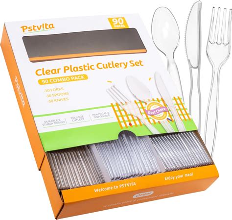 Amazon Clear Plastic Silverware Forks Spoons Knives Counts