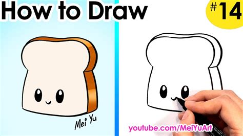 How To Draw Cute Bread Slice Online Art Class Lessons Como