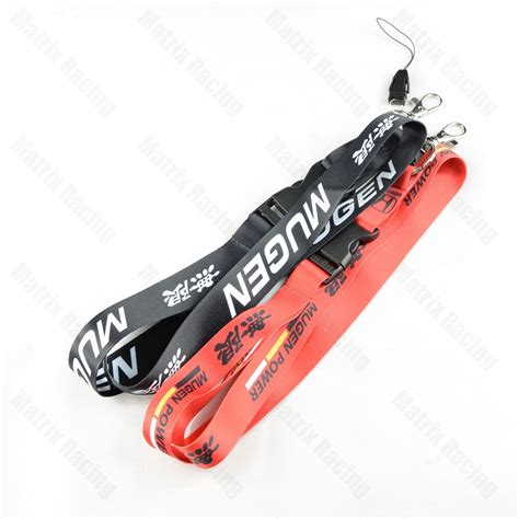 Jdm Style Mugen Power Logo Cellphone Lanyard Keychain Id Holder