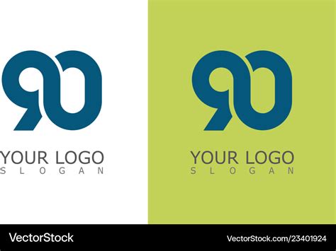 number  logo royalty  vector image vectorstock