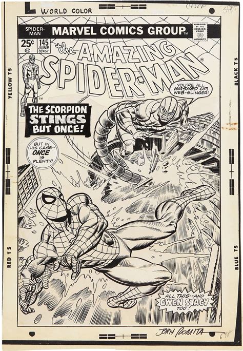 Gil Kane And John Romita Sr Amazing Spider Man 145 Cover Romita Comics Artwork Marvel