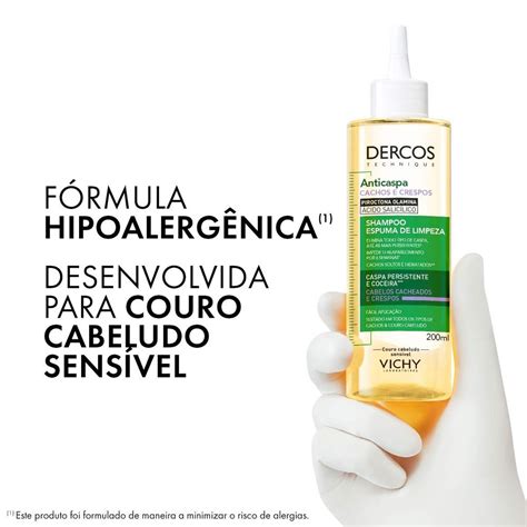 Espuma De Cabelo Cacheado - Shampoo Espuma de Limpeza Vichy Dercos Anticaspa Cabelos Cacheados e ...